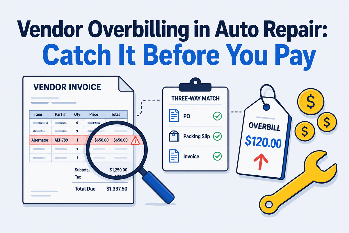 Vendor Overbilling in Auto Repair Shops: How to Catch Price Discrepancies Before You Pay